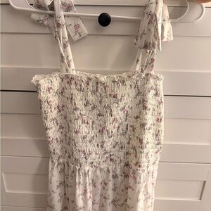 Floral Dress with Bow Straps